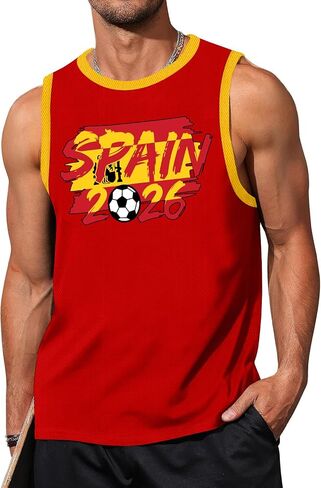 ELDPS Soccer Cup 2026 Shirt for Men USA Mexico Argentina Fan Jersey Funny Soccer Graphic Tee Sleeveless Tank Tops in Saudi Arabia