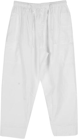 Polyester Cotton Muslim Pants, Loose Style Men Muslim Trousers, Trousers Clothes with Waist Elastic for Men in Saudi Arabia