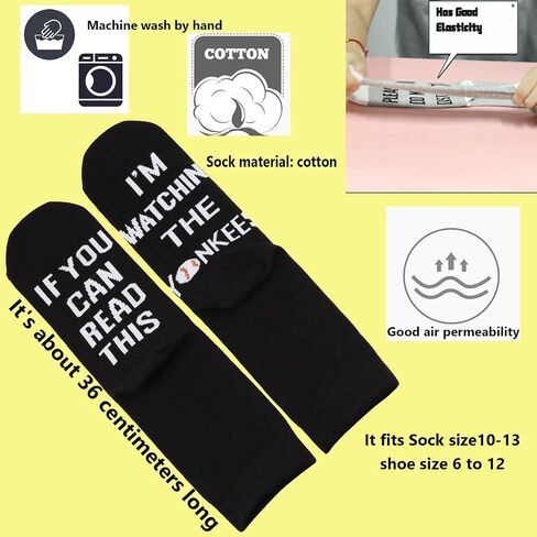 TSOTMO Baseball Team Merch Socks Baseball Gift Baseball Sports Novelty Socks Gift For Men Baseball Gift in Kuwait