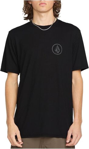 Volcom Men's Stone Tech Short Sleeve Quick Drying Tee, Black Circle, X-Large in Kuwait