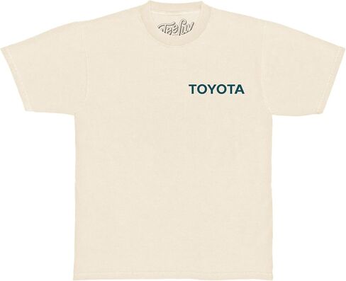تي شيرت رجالي من Tee Luv بشعار سيارة Toyota Mountain Sunset الأمامي والخلفي in Kuwait