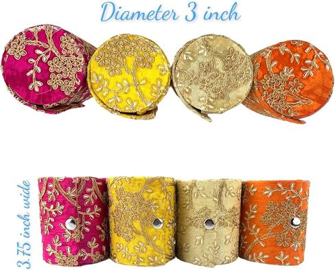 LOVENSPIRE Bangle Organizing Box for Women and Girls Bulk Assorted Jewellery Storage Bag Beautiful Embroidered Bangle Case Indian Pakistani Wedding Favor Bridesmaid Gift in Saudi Arabia