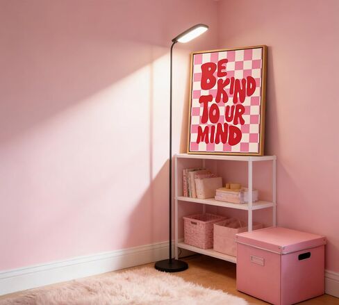 Framed“Be Kind to UR Mind"Canvas Wall Art, Pink Preppy Inspirational Painting Picture Wall Decor,Fashion Girly Poster Print Artwork,for Living Room Bedroom Girl Room Home Decoration in Saudi Arabia