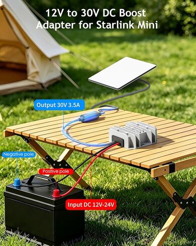 Starlink Mini 12V Adapter,12V/24V to 30V 3.5A DC Step Up Converter Starlink Mini Power Supply Adapter with Battery O-Ring Cable,Waterproof DC Port,9-28V Input,No Voltage Drop for Truck RV Accessorie in Saudi Arabia