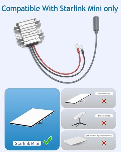 Starlink Mini 12V Adapter,12V/24V to 30V 3.5A DC Step Up Converter Starlink Mini Power Supply Adapter with Battery O-Ring Cable,Waterproof DC Port,9-28V Input,No Voltage Drop for Truck RV Accessorie in Saudi Arabia