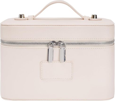 Makeup Case for Women, Leather Makeup Bag Cosmetic Case with Removable Divider, Large Capacity Waterproof Portable Travel Toiletry Make up Organizer Case in Saudi Arabia
