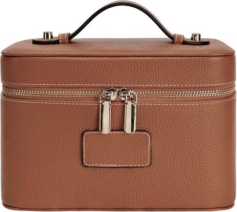 Makeup Case for Women, Leather Makeup Bag Cosmetic Case with Removable Divider, Large Capacity Waterproof Portable Travel Toiletry Make up Organizer Case in Saudi Arabia