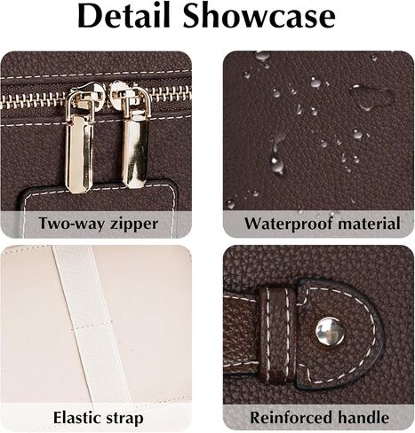 Makeup Case for Women, Leather Makeup Bag Cosmetic Case with Removable Divider, Large Capacity Waterproof Portable Travel Toiletry Make up Organizer Case in Saudi Arabia