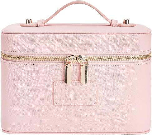 Makeup Case for Women, Leather Makeup Bag Cosmetic Case with Removable Divider, Large Capacity Waterproof Portable Travel Toiletry Make up Organizer Case in Saudi Arabia