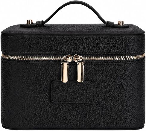 Makeup Case for Women, Leather Makeup Bag Cosmetic Case with Removable Divider, Large Capacity Waterproof Portable Travel Toiletry Make up Organizer Case in Saudi Arabia