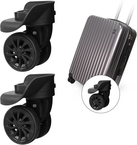 Universal Removable Luggage Wheel Replacement, Black in Saudi Arabia