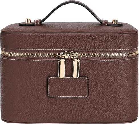 Makeup Case for Women, Leather Makeup Bag Cosmetic Case with Removable Divider, Large Capacity Waterproof Portable Travel Toiletry Make up Organizer Case in Saudi Arabia