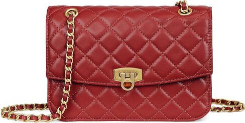 Quilted Crossbody Purse for Women Trendy Ladies Shoulder Bag Small Purse with Gold Chain Designer Purses in Saudi Arabia