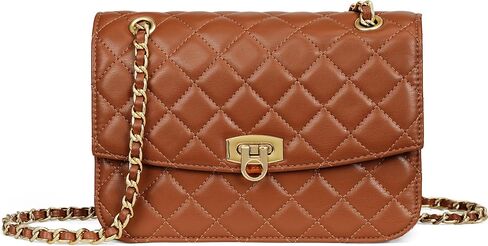 Quilted Crossbody Purse for Women Trendy Ladies Shoulder Bag Small Purse with Gold Chain Designer Purses in Saudi Arabia
