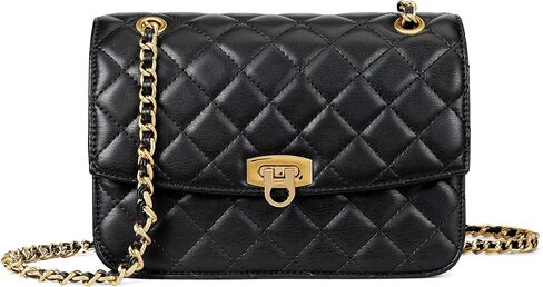 Quilted Crossbody Purse for Women Trendy Ladies Shoulder Bag Small Purse with Gold Chain Designer Purses in Saudi Arabia