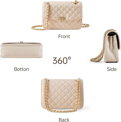Quilted Crossbody Purse for Women Trendy Ladies Shoulder Bag Small Purse with Gold Chain Designer Purses in Saudi Arabia