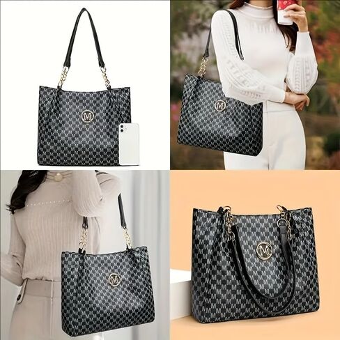Fashion Women's Shoulder Bag Handbag Foldable-Black in Saudi Arabia