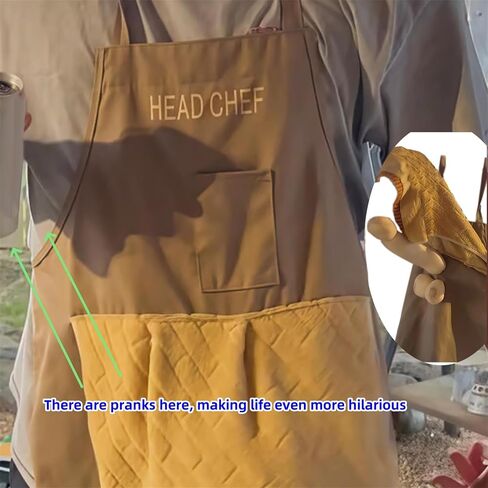 Chef's Prank Apron, Creative Prank Aprons for Men,Funny The Ultimate Gag Gift, Surprise Hiding In The Pocket Gifts in Kuwait