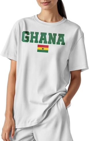 Ghana Flag Shirt for Men, Ghana Gameday Short Sleeve Cotton Unisex Top Tee in Saudi Arabia