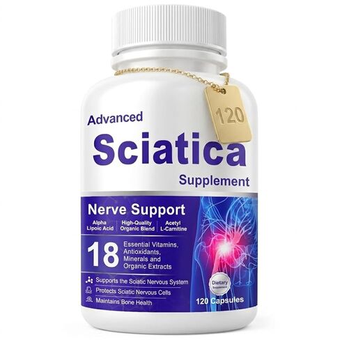 Sciatica Pain Soothing, Sciatica Ease Supplements with Alpha Lipoic Acid & Vitamin B Complex, 18 in 1 Premium Capsules-Maintain Bone Health, 120 Count in Saudi Arabia