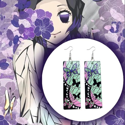 Tanjiro Earrings, 9 Pairs Anime Demon Slayer Earrings For Women Trendy Tanjiro Cosplay Jewelry Exquisite Cosplay Anime Drop Unique Creative Dress-Up Earrings Accessories For Women Double-Sided Acrylic in Saudi Arabia