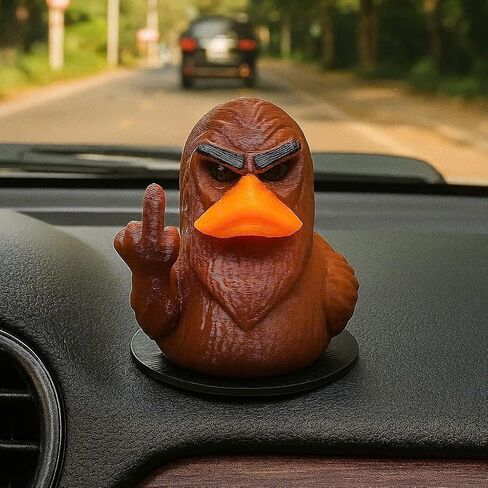 Bigfoot Duck Figurine - Gift for White Elephant or Halloween – Funny Duck Gift for Jeep Owners, Cruise Travelers & Mythical Creature Fans - 3D Printed Meme Cryptid Collectible for Dashboard, Desk in Saudi Arabia