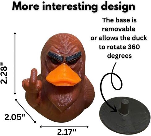 Bigfoot Duck Figurine - Gift for White Elephant or Halloween – Funny Duck Gift for Jeep Owners, Cruise Travelers & Mythical Creature Fans - 3D Printed Meme Cryptid Collectible for Dashboard, Desk in Saudi Arabia