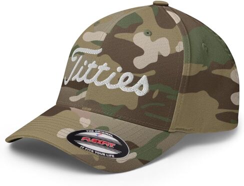 FX Titties Fitted Hat Embroidered Curved Bill Mid Crown Closed-Back Structured Twill Cap in Kuwait