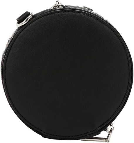 Nicole Lee Grommet Edge Barrel Bag, Grommet design on vegan leather exterior,detachable shoulder strap in Saudi Arabia