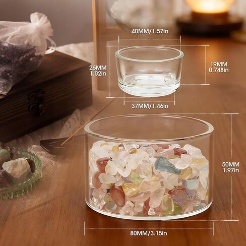 Tea Light Holder with Chakra Healing Crystals Stones Meditation Candle Holders Set Spiritual Gifts for Women Birthday Stress Relief Yoga Bath Reiki Energy(Tealight Holder No Candle Included) in Saudi Arabia
