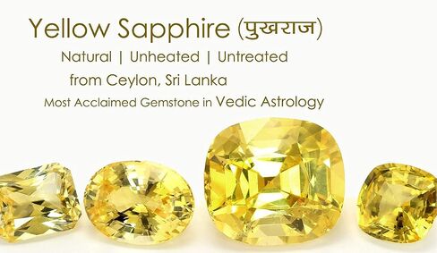 Original 6.45 Carat Yellow Sapphire Stone, Ceylon Certified Natural Stone with Free Gemstone for Men or Women, Yellow Sapphire Crystal, Gemstone in Kuwait