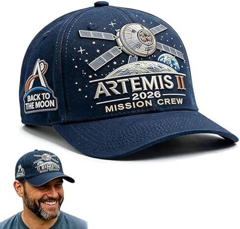 Artemis II Lunar Mission Commemorative Cap, 2026 Back to the Moon Hat for Women & Men, Adjustable Artemis Cap for Space Fans in Saudi Arabia