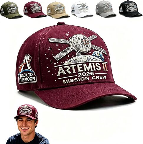 Artemis II Lunar Mission Commemorative Cap, 2026 Back to the Moon Hat for Women & Men, Adjustable Artemis Cap for Space Fans in Kuwait
