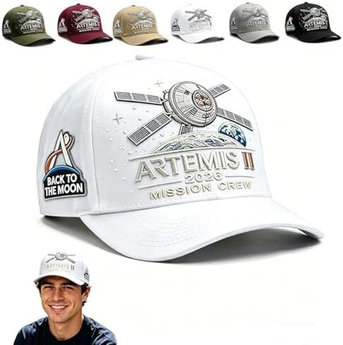Artemis II Lunar Mission Commemorative Cap, 2026 Back to the Moon Hat for Women & Men, Adjustable Artemis Cap for Space Fans in Kuwait