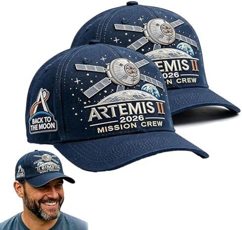 Artemis II Lunar Mission Commemorative Cap, 2026 Back to the Moon Hat for Women & Men, Adjustable Artemis Cap for Space Fans in Kuwait