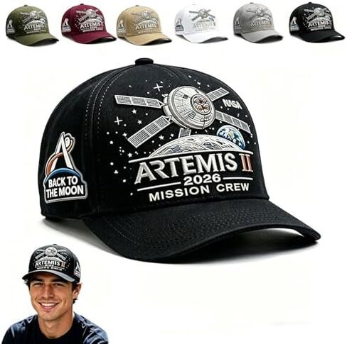 Artemis II Lunar Mission Commemorative Cap, 2026 Back to the Moon Hat for Women & Men, Adjustable Artemis Cap for Space Fans in Kuwait