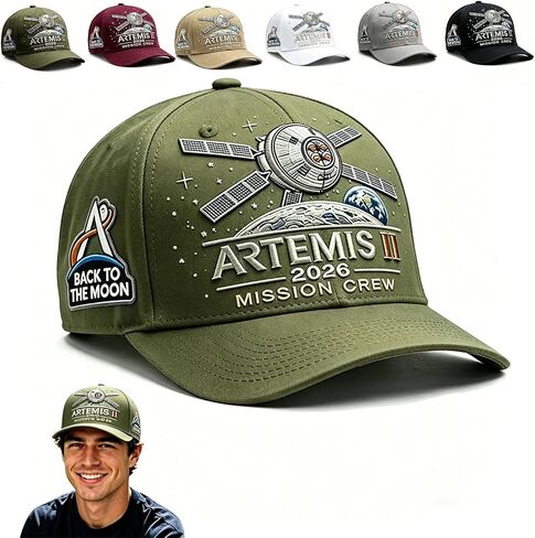 Artemis II Lunar Mission Commemorative Cap, 2026 Back to the Moon Hat for Women & Men, Adjustable Artemis Cap for Space Fans in Kuwait