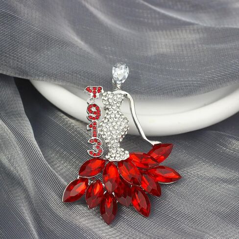 Rhinestone Sorority Brooch Pin for Women Greek Sorority Paraphernalia Gift Crystal Red Elephant Jewelry Sisterhood Gifts for Soror Sister in Saudi Arabia