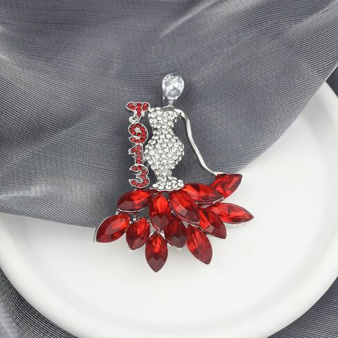 Rhinestone Sorority Brooch Pin for Women Greek Sorority Paraphernalia Gift Crystal Red Elephant Jewelry Sisterhood Gifts for Soror Sister in Saudi Arabia
