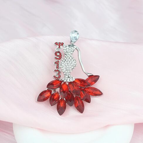 Rhinestone Sorority Brooch Pin for Women Greek Sorority Paraphernalia Gift Crystal Red Elephant Jewelry Sisterhood Gifts for Soror Sister in Saudi Arabia