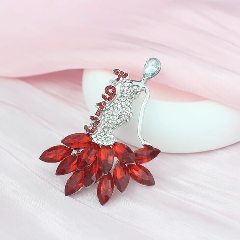 Rhinestone Sorority Brooch Pin for Women Greek Sorority Paraphernalia Gift Crystal Red Elephant Jewelry Sisterhood Gifts for Soror Sister in Saudi Arabia