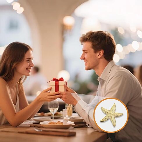 Starfish Pin Brooch for Women Men Vintage Gold Plated Seashell Sea Shell Pins Small Ocean Star Broach Lapel Brooches for Dress Beach Party Dance Banquet Summer Beach Jewelry Accessories in Saudi Arabia