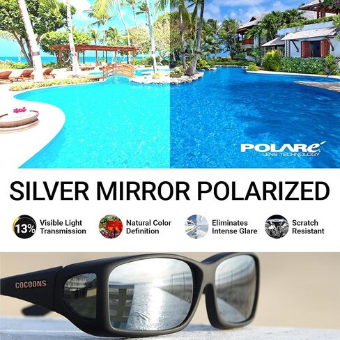 Cocoons Wide Line (ML) Black Polarized Silver Mirror in Saudi Arabia