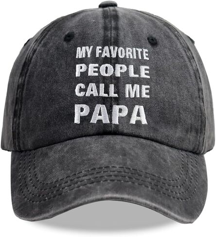 Papa Hats for Men, Father’s Day Birthday Gifts from Daughter Son, Adjustable Cotton Daddy Baseball Cap for Grandpa Husband Uncle in Saudi Arabia