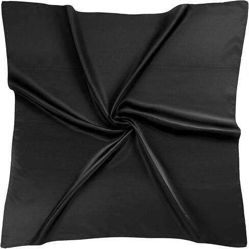 35"x35" Like Silk Head Scarf for Women Satin Feel Large Square Scarf for Hair Wrapping and Sleeping at Night Fashion Bandana in Kuwait