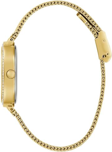 GUESS Gold-Tone Rounded Crystal Analog Watch in Saudi Arabia