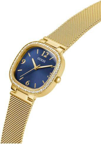 GUESS Gold-Tone Rounded Crystal Analog Watch in Saudi Arabia
