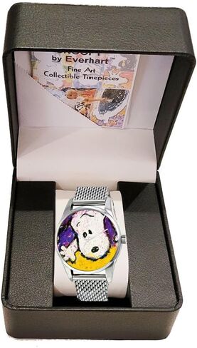 RICH Charlie Brown's Dog by Everhart Featuring to Every Dog There is A Season: Fall On The Polished Chrome 42mm Watch with Stainless Steel Mesh Band in Saudi Arabia