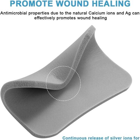 Silver Silicone Foam Dressing Without Border 4 Pack Non Stick Gentle Pads Ag Sterile Highly Absorbent Wound Dressing 4"×4" for Burns Ulcers Abrasions Pressure Sore in Saudi Arabia