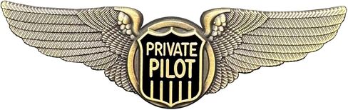 AMERICA'S FRONT LINE BL7-5 Private Pilot Wings pin Full Size Standard 3 inch Great for Executive Jet Crew in Saudi Arabia